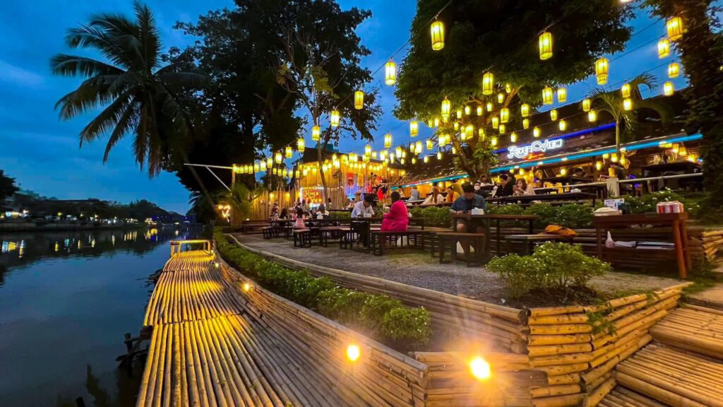 River View Bar Explore Riverside Restaurants Along the Ping River with Welo E-Bike